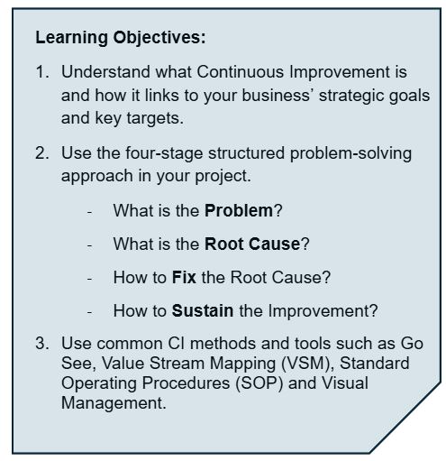 Continuous Improvement Training and Certification